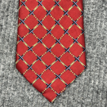 Dunhill Silk Necktie Red Equestrian Buckle Harness Horse Tack Tie 56” X ... - £21.36 GBP