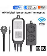 Tuya WIFI Temperature Sensor Controller Thermostat Dual Heat Cool Relay ... - $80.36 CAD+