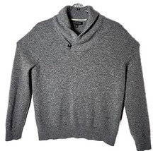 Banana Republic Men L Grey  Made of Italian Yarn Shawl Collar Sweater - £46.97 GBP