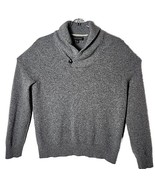 Banana Republic Men L Grey  Made of Italian Yarn Shawl Collar Sweater - £46.43 GBP