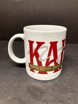 Kahlua Ceramic Coffee Mug Cup 3 5/8” Tall Spell Out White Red Gift Drinking - $10.95