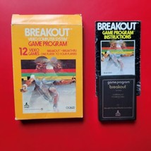 Breakout Atari 2600 7800 Complete Text Label Game Manual Box Cleaned Works - £14.77 GBP