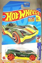 2022 Hot Wheels #22 HW Speed Team 1/5 ROADSTER BITE Green/Yellow w/Orange Wheels - £5.60 GBP