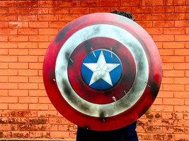 Captain America Damage Shield | Winter soldier metal prop replica shield | Aveng - £72.26 GBP+