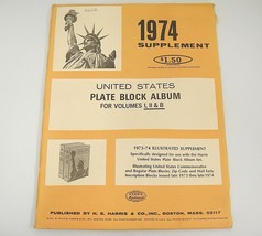 Harris 1974 United States Plate Block Album Supplement X109J Vol. I, II &amp; B NOS  - £3.91 GBP