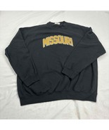 MU Mizzou University of Missouri Retro Crew Neck Sweatshirt Black &amp; Yell... - £15.57 GBP