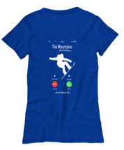 Snowboarding TShirt The Mountains Are Calling Royal-W-Tee  - £17.54 GBP