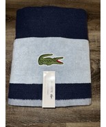Lacoste ~ Navy Blue Bath Towel 100% Cotton 30&quot; x 52&quot; Big Crocodile Logo (A) - $44.66 CAD