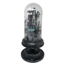 Gemmy Haunted House Snow Globe Changing Color Light Bat Motion Sensor SEE VIDEO - £64.32 GBP