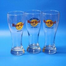Hard Rock Cafe Pilsner Glasses - CLOSED TEXAS TOUR - Set Of 3 - All Diff... - $15.82