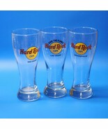 Hard Rock Cafe Pilsner Glasses - CLOSED TEXAS TOUR - Set Of 3 - All Diff... - $21.69 CAD