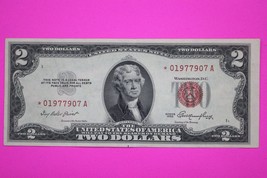 Crisp 1953 $2 Two Dollars United States Red Seal Star Note Genuine Bill 72 - $757.99 MXN