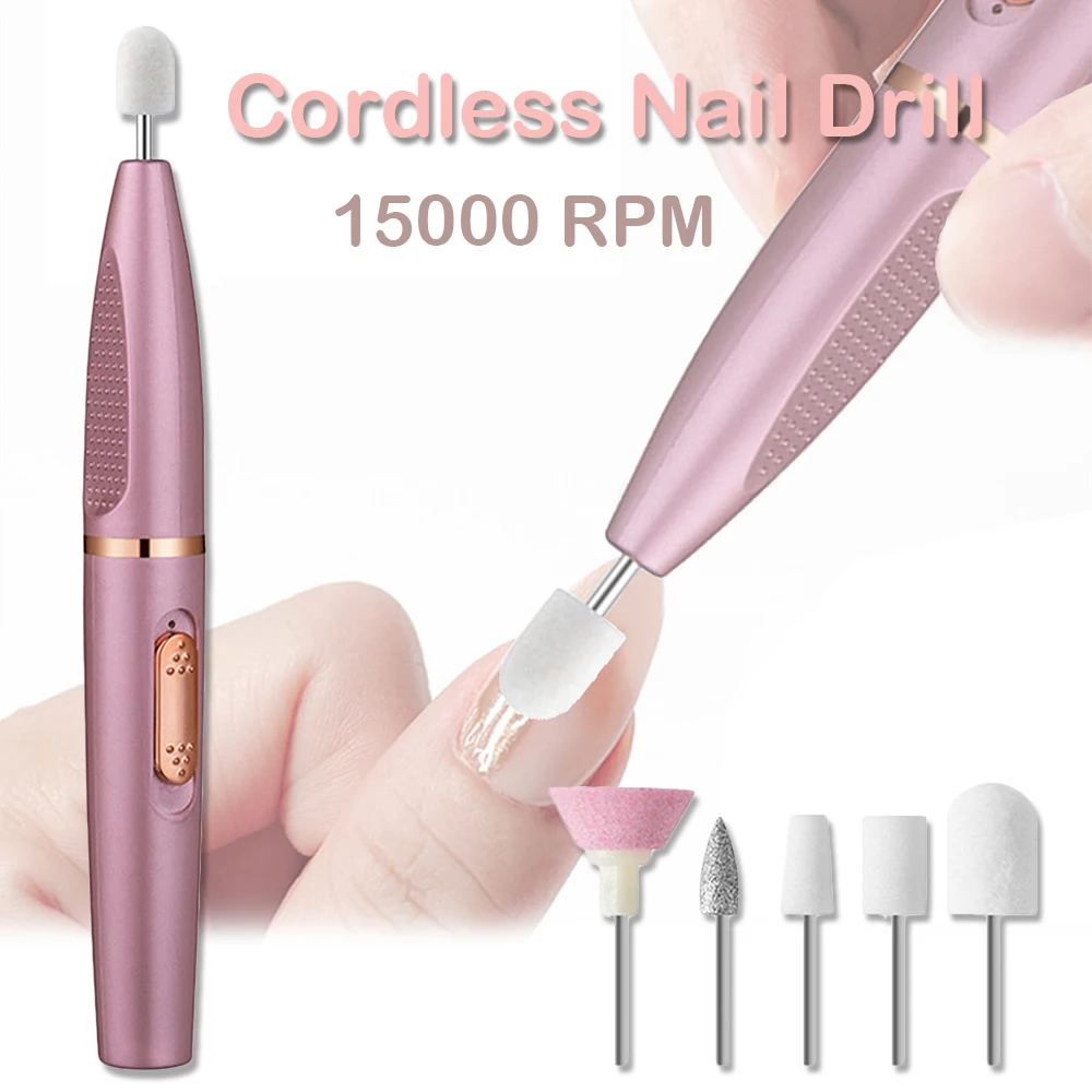 Professional Nail Drill Machine Milling Cutter Set Electric Manicure For Acrylic - £17.29 GBP