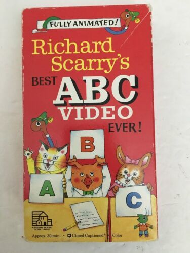 Richard Scarry's Best ABC Video Mai Vhs Film Nastro VCR Richard Scarry 1989 RARO Item image 12