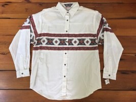 New NWT Vintage Cristina Panhandle Southwestern Cotton Long Sleeve Shirt L 46&quot; - £19.17 GBP