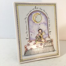 Demdaco Angel Art by Claire Stoner Arts UNIQ 2004 Tile Plaque I SEE THE MOON ... - £15.55 GBP