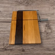 Handcrafted Cheese Slicer Board Cherry Wenge Custom Handmade Kitchen Gift - $1,012.14 MXN