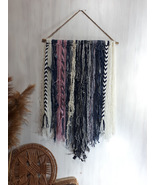 Boho yarn tapestry Tapestry from yarn in boho style - blue, denim, white... - $90.00