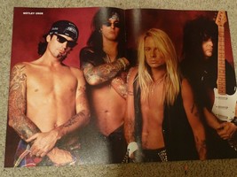 Guns N&#39; Roses Motley Crue teen magazine poster clipping Shirtless Rockli... - $4.00