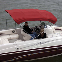 Bimini Top Skin &amp; Boot 80147 Red 3-Bow Poly 5&#39;L,32&quot;H,61-66”W-NEW-SHIP N ... - $227.58