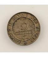 1900 Bélgica 5 Centime Holandés Inscripción (XF) Extra Fina Estado - £28.32 GBP