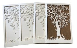 Cream Tree Laser Cut Invitation Cards for Wedding,Birthday,Bridal Shower... - £42.95 GBP