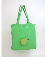 Bey Berk Green Pear Re-usable Foldable Bag Recycled Leather/Nylon - $14.95