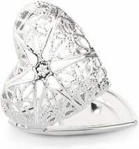 Heart Locket Pendant Silver Frame Pendant  Photo Frame Valentine&#39;s Jewelry - £3.13 GBP