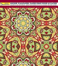 School Locker Magnetic Wallpaper - Pack of 12 Sheets - Yellow and Red Mandala - £47.76 GBP