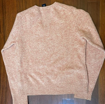 Gap Women&#39;s Size L Lambswool Sweater Pink V-Neck Stretch Long Sleeve - £23.32 GBP