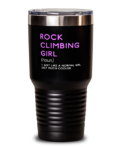 30 oz Tumbler Stainless Steel  Funny Rock Climbing Girl Definition  - £26.03 GBP