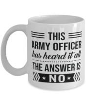 Army Officer Coffee Mug - 11 oz Funny Tea Cup For Military Superiors Team  - £11.94 GBP