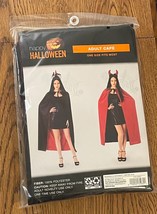 Halloween Adult Reversible Cape Black/Red One Size - £7.89 GBP