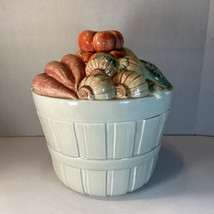 Vintage Fitz &amp; Floyd 1988 Vegetable Garden Canister 9.5&quot; - $33.85