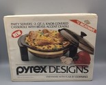 SEALED 1989 Pyrex Designs Ovenware Party Servers Casserole 2 Quart 6241-... - £38.52 GBP