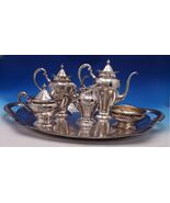 Lebolt Sterling Silver Tea Set 6pc Hand Hammered Applied &quot;SSD&quot; Monogram ... - €16.201,85 EUR