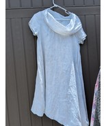 ET&#39;LOIS USA Linen  Cowl Neck Asymmetrical Pale Blue Dress - $74.47 CAD