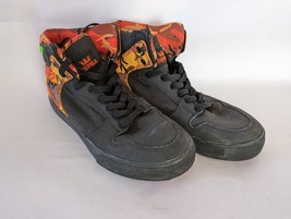 Supra Rothco Men&#39;s High Top Shoes Size 9.5 Black w Orange Yello Camo 082... - £31.53 GBP