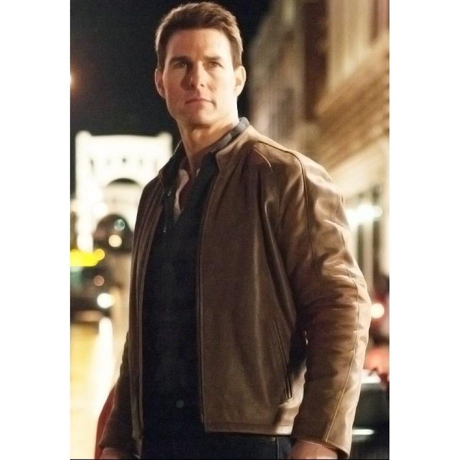 Jack Reacher Tom Cruise Brown Leather Jacket - $114.99