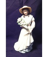 Homco Charlotte Rose Porcelain Lady With Flowers Figurine - £15.73 GBP