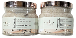 2 Pack MK Manna Kadar Sea Minerals Exfoliating Body Cream Scrub Coconut Hibiscus - £19.92 GBP