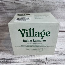 Dept 56 Jack-o-Lanterns Set Of 2 Lights Pumpkin Battery Operated Halloween w/Box - £11.89 GBP