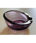 MCM Amethyst Art Glass Ashtray Bowl Viking Style Heavy Sculptural Purple... - $1,416.53 MXN