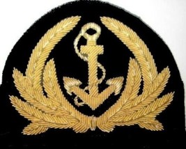 VIETNAM NAVY OFFICER GOLD HAT BADGE NEW HAND EMBROIDERED SHIP WORLDWIDE ... - £17.69 GBP