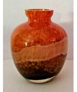 Vintage Hand Blown Art Glass Orange Murano  Fruit Home Decor 4&quot; x 3&quot; U106 - £24.04 GBP