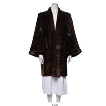 Vintage Womens Mink Fur Coat Mid Length Kimono Sleeve Brown S/M - $308.19