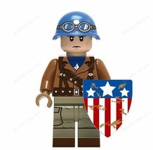 Captain America Wwii Soldier The First Avenger Marvel Custom Minifigures Toys Ne - $9.98