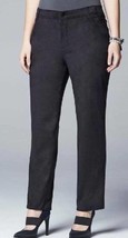 Womens Dress Pants Simply Vera Wang Black Faux Suede Straight Plus $64-s... - $27.72
