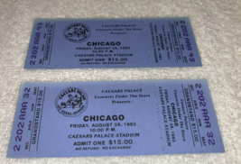 CHICAGO BAND 2 UNUSED 1983 CONCERT TICKETS Caesars Palace - £15.67 GBP