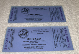 CHICAGO BAND 2 UNUSED 1983 CONCERT TICKETS Caesars Palace - £15.60 GBP